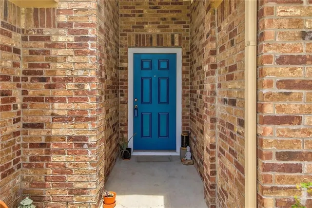 a view of front door of house