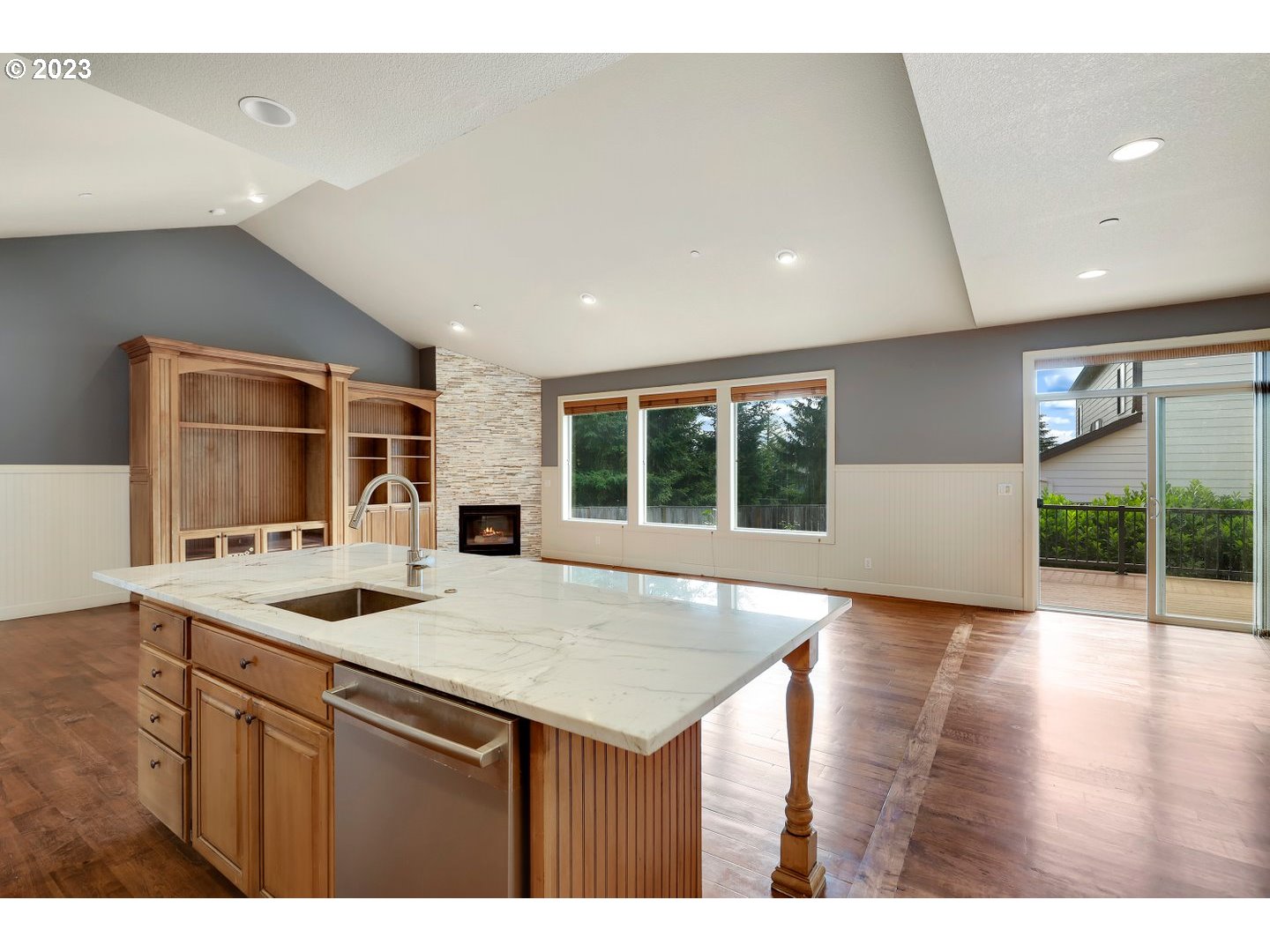 6136 Northwest Larkspur Street Camas, WA 98607 - Photo 13 of 40 a kitchen with a sink and large window