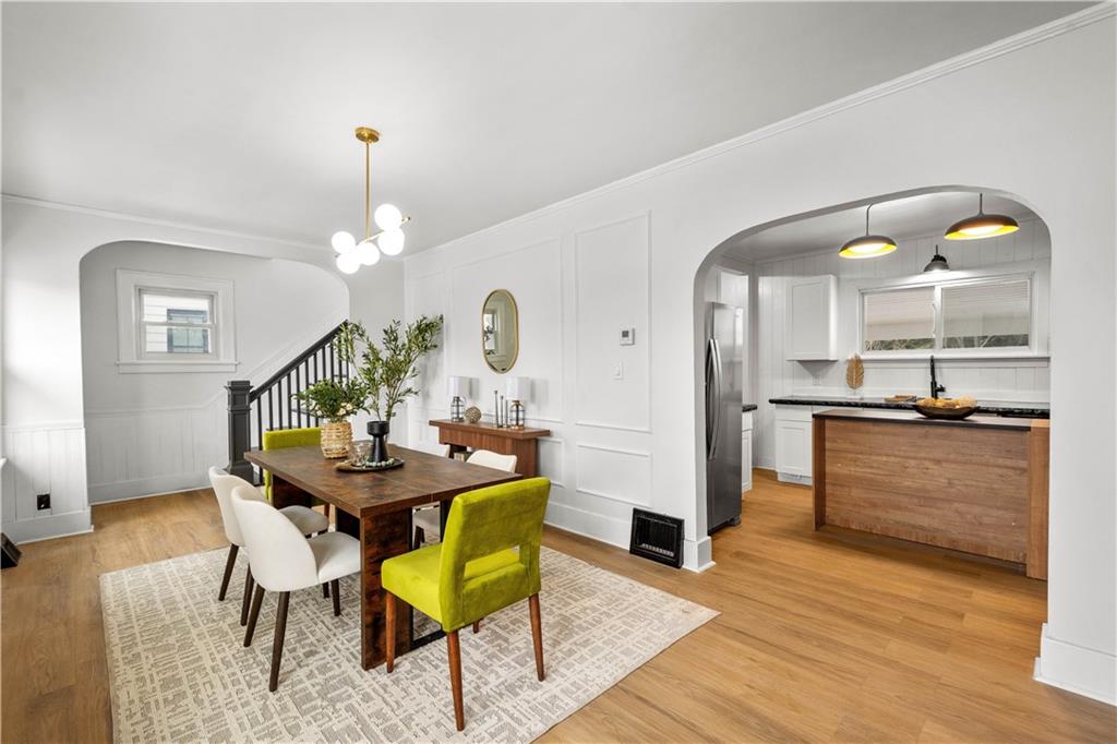 147 Carmichaels Street Rices Landing, PA 15357 - Photo 15 of 36 a view of a dining room kitchen and a wooden floor