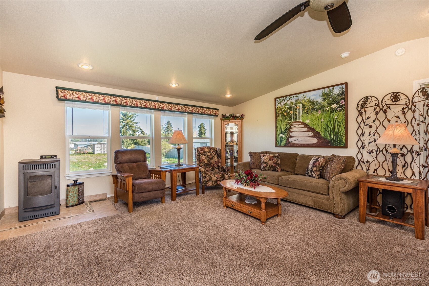 25 Michelle Lane Sequim, WA 98382 - Photo 8 of 38 a living room with furniture and a large window