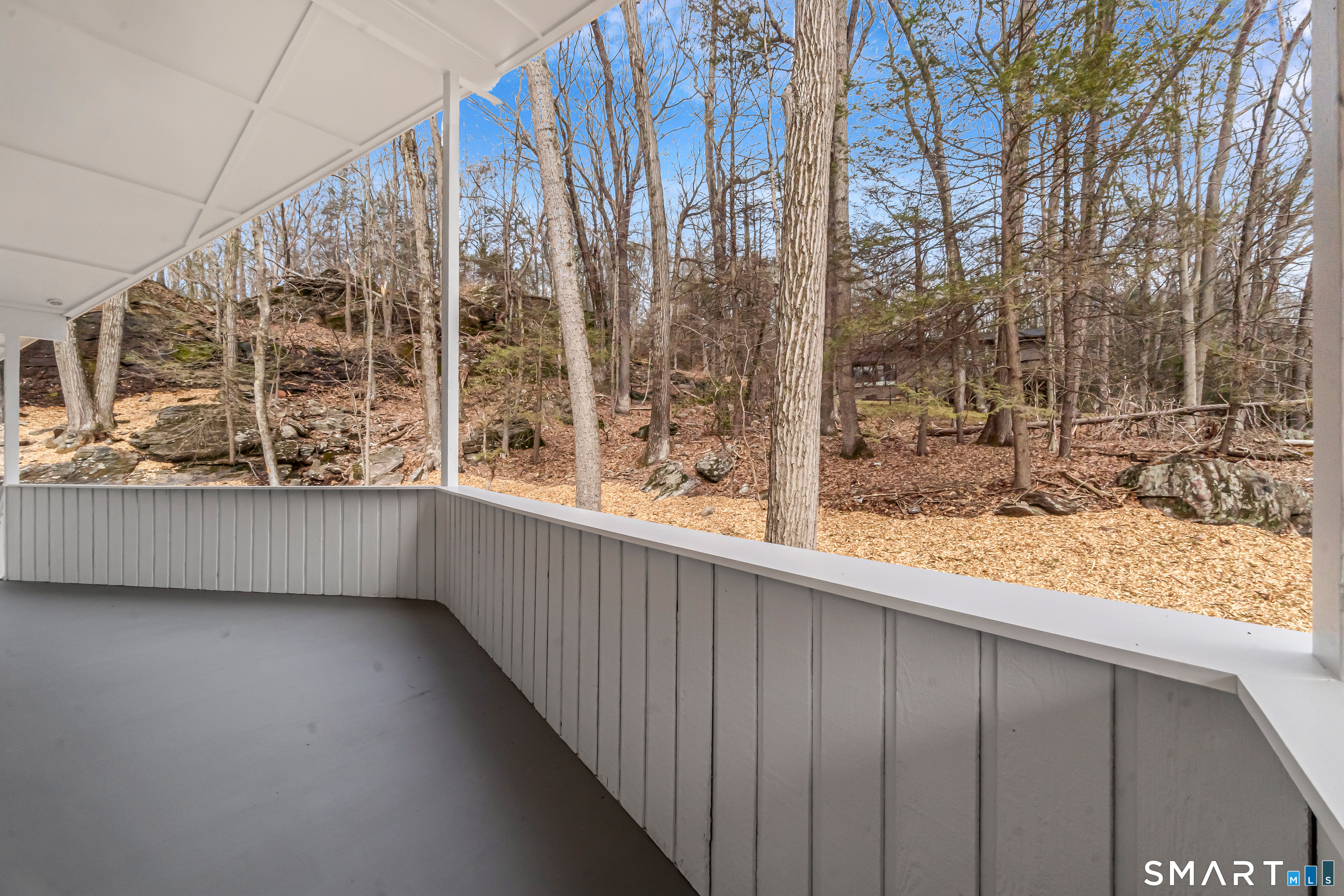 73 Buck Hill Road Easton, CT 06612 - Photo 39 of 44 a view of balcony with wooden fence and floor