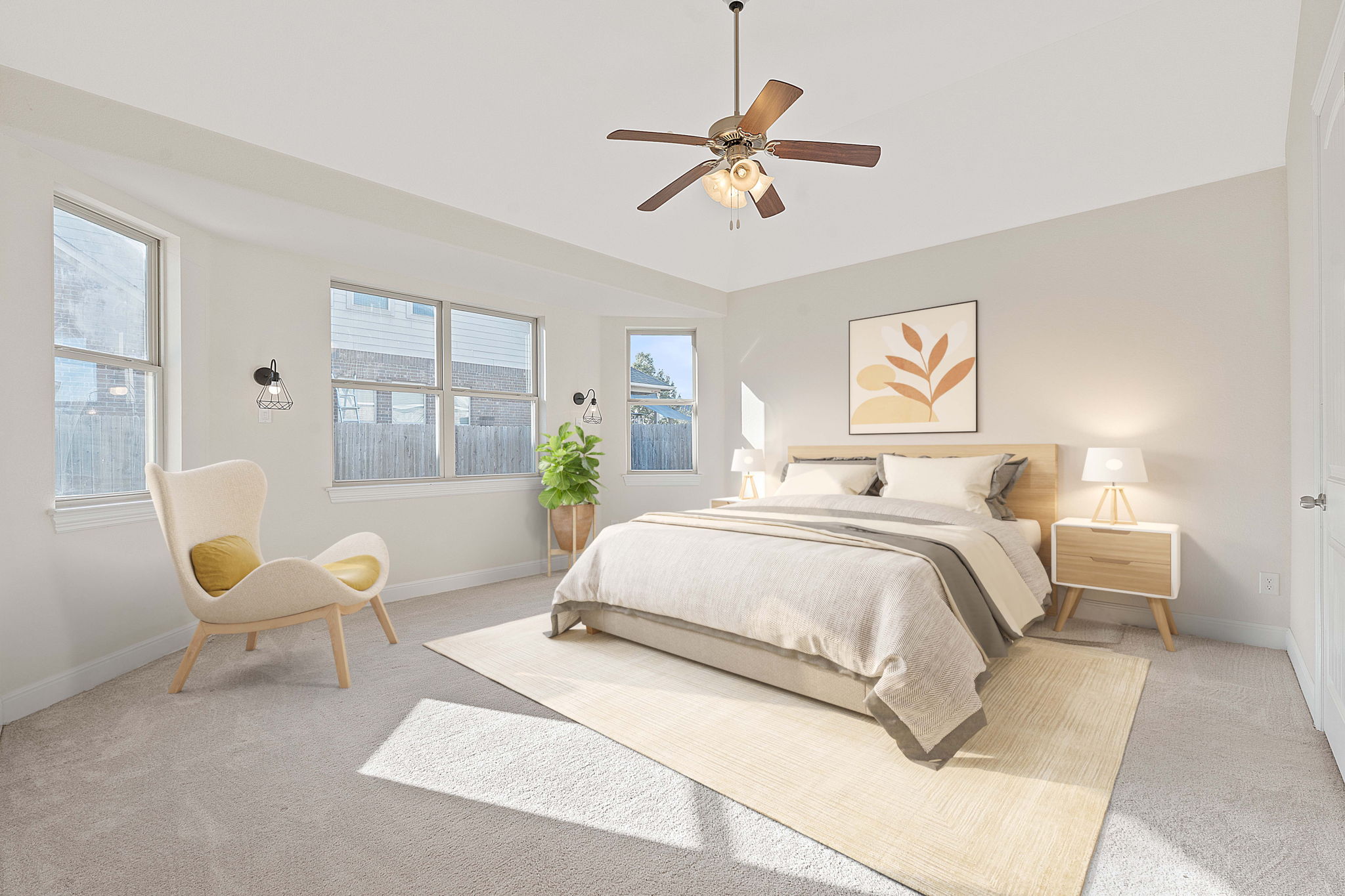 21100 Windmill Ranch Avenue Pflugerville, TX 78660 - Photo 12 of 29 Carpeted bedroom with baseboards and ceiling fan
