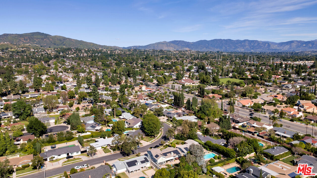 18501 Germain Street Porter Ranch, CA 91326 - Photo 52 of 55 an aerial view of residential house and mountain view