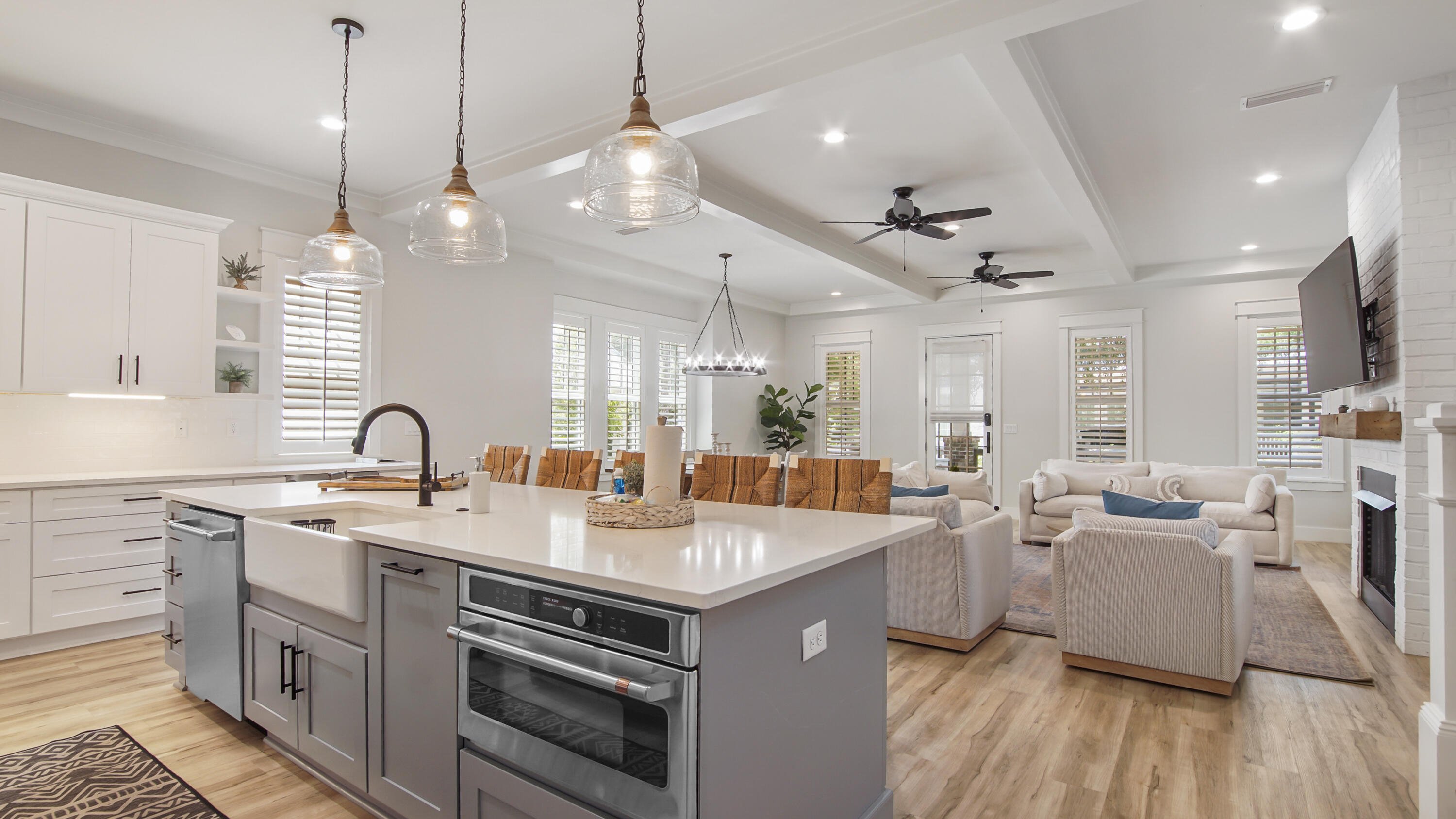 51 Okeechobee West Santa Rosa Beach, FL 32459 - Photo 18 of 78 a open kitchen with stainless steel appliances granite countertop a lot of counter space a sink and cabinets