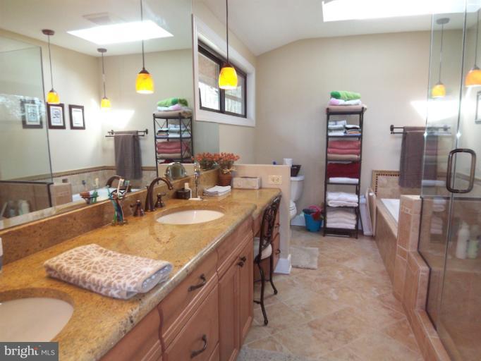1226 Blue Mt Road Monkton, MD 21111 - Photo 2 of 30 a bathroom with a granite countertop sink and a mirror