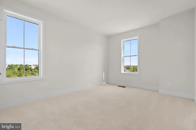 an empty room with an entryway