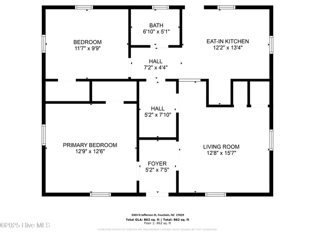 $124,900 | 3303 North Jefferson Street, Fountain, NC 27829