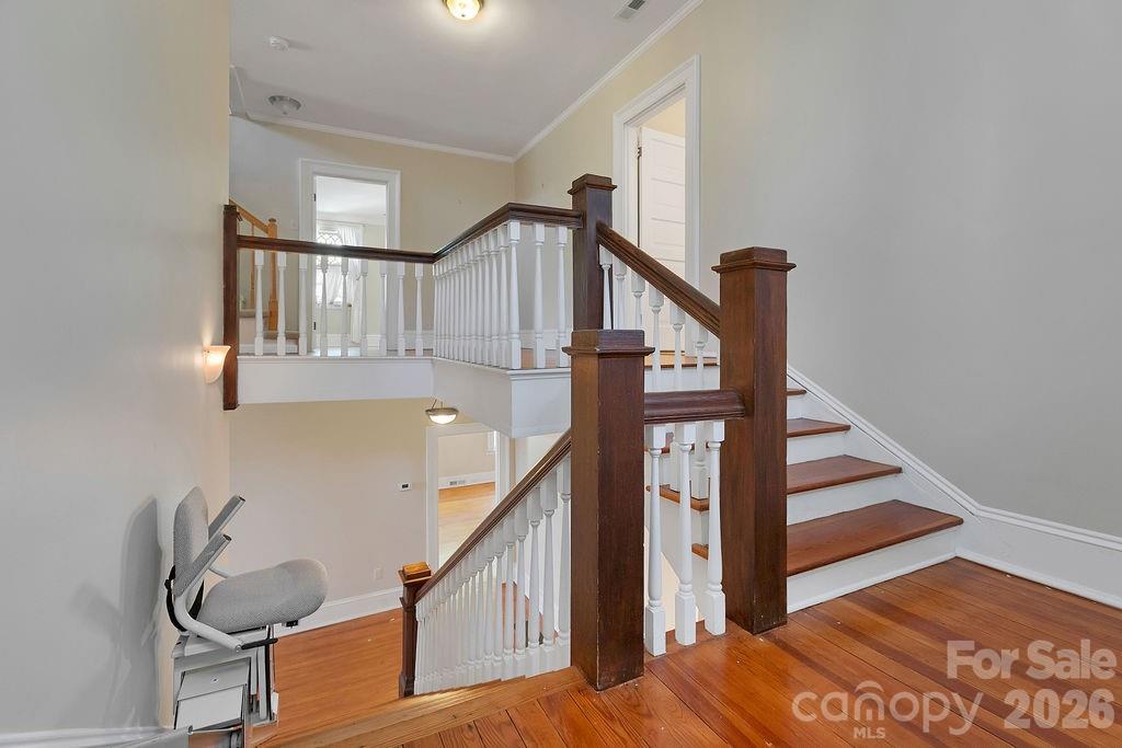 208 West Probart Street Brevard, NC 28712 - Photo 30 of 48 a view of entryway and hall with wooden floor