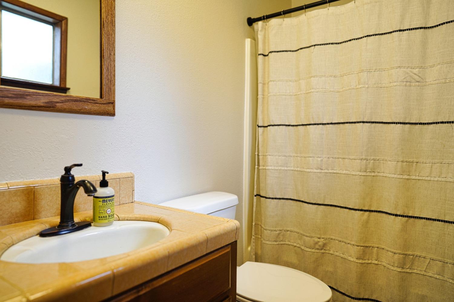 42917 Scenic Drive Oakhurst, CA 93644 - Photo 13 of 50 a bathroom with a sink and a mirror
