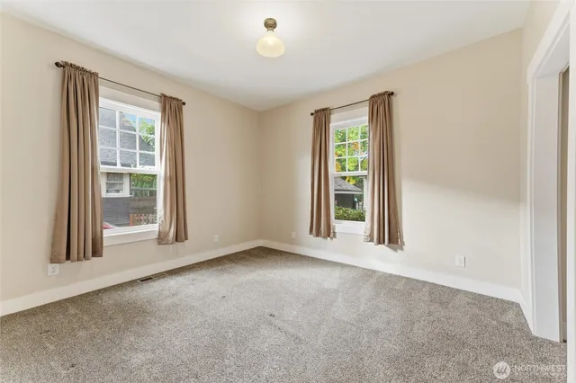 an empty room with a window