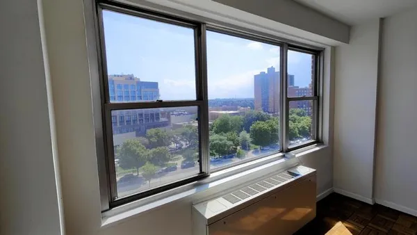 a view of a room with window