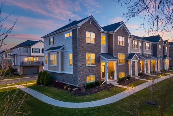 a front view of a house with entertaining space