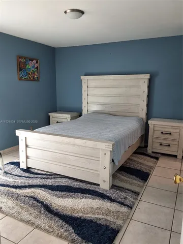 a close up of a bed