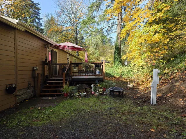 a view of a house with a back yard