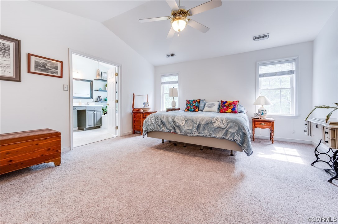 12118 Club Ridge Drive Chester, VA 23836 - Photo 17 of 38 NEW Carpet Master bedroom featuring lofted ceiling and multiple windows... @ closets