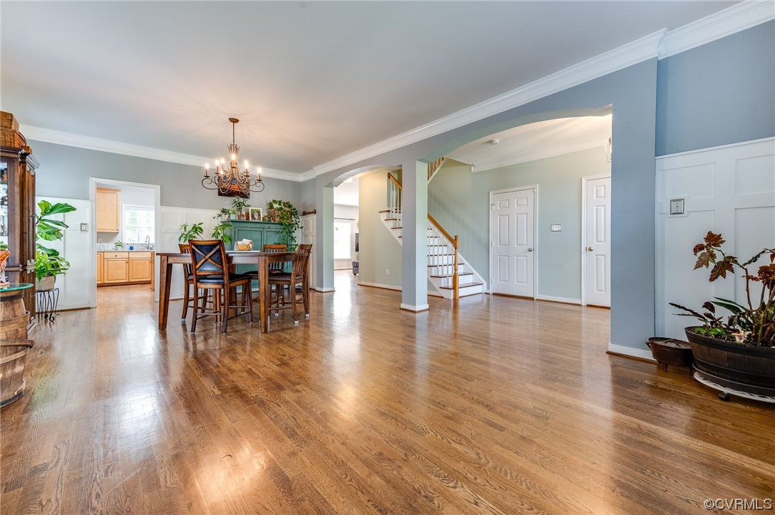 12118 Club Ridge Drive Chester, VA 23836 - Photo 6 of 38 Wood floored dining area open concept