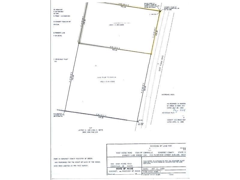 692 West Ridge Road Cornville, ME 04976 - Photo 1 of 3 Land.