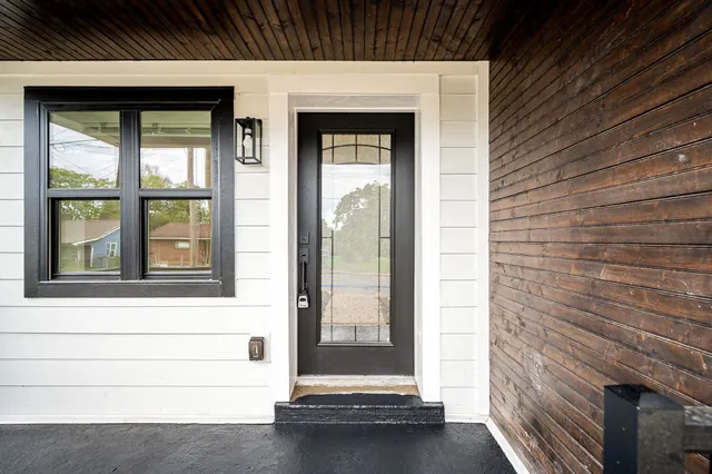 a view of front door of house