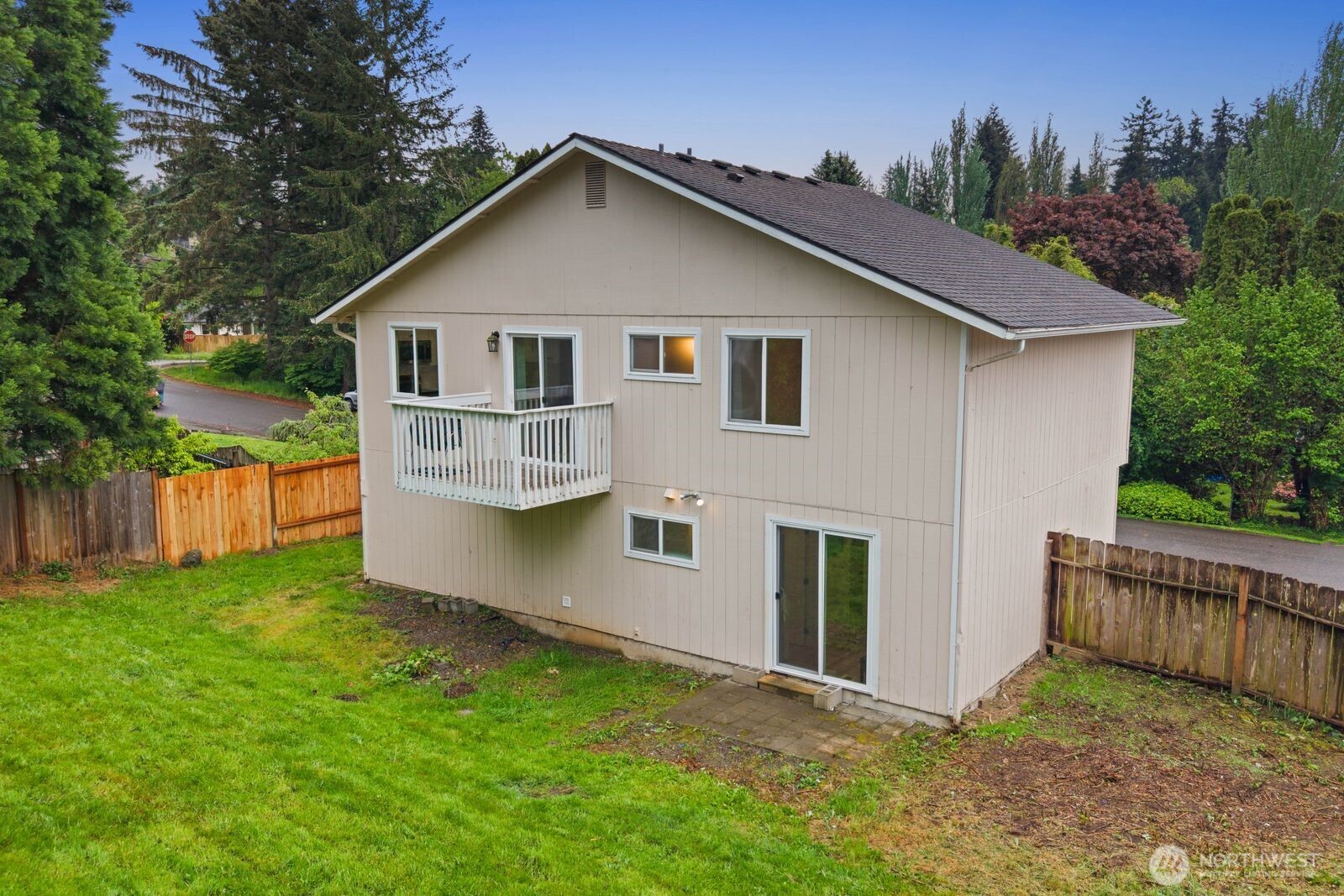 612 19th Street Snohomish, WA 98290 - Photo 30 of 33 a view of backyard of house with wooden fence