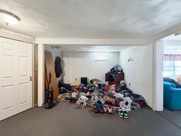 a view of a room with toys