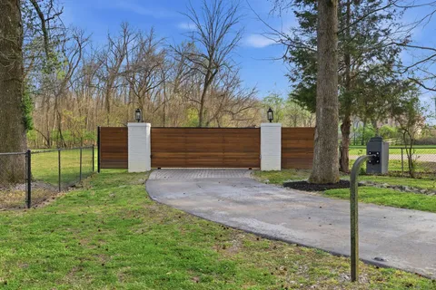 a view of a backyard