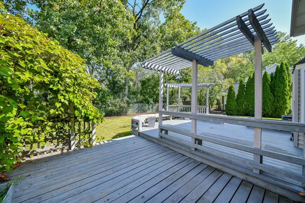 a view of backyard with green space