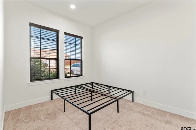 a view of a room with a bench