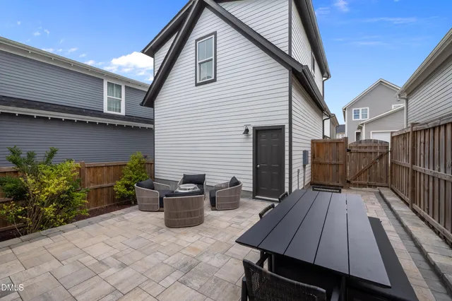 a balcony with couch