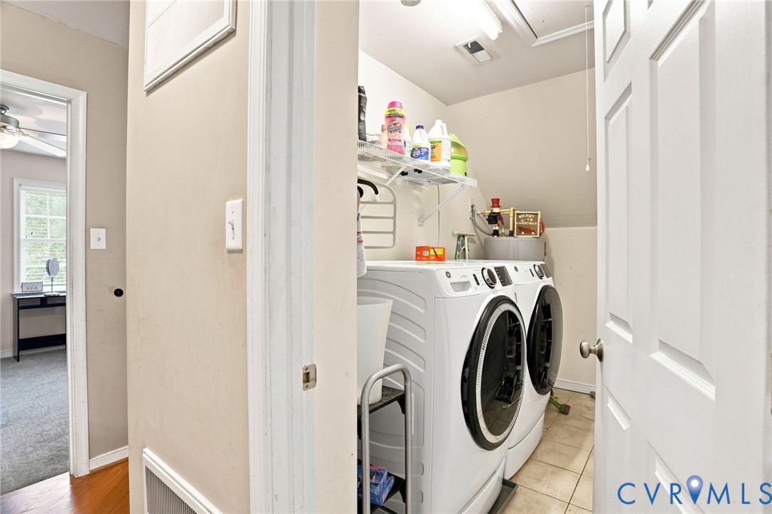 6401 Poplar Road Quinton, VA 23141 - Photo 19 of 46 Dedicated laundry area featuring tile flooring and