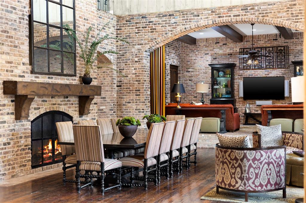 1096 Roadrunner Road Bartonville, TX 76226 - Photo 10 of 40 Formal dining, double-fireplace and sitting area overlooking the pool and backyard.