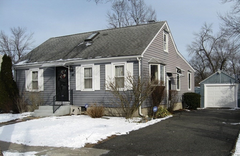 a front view of a house