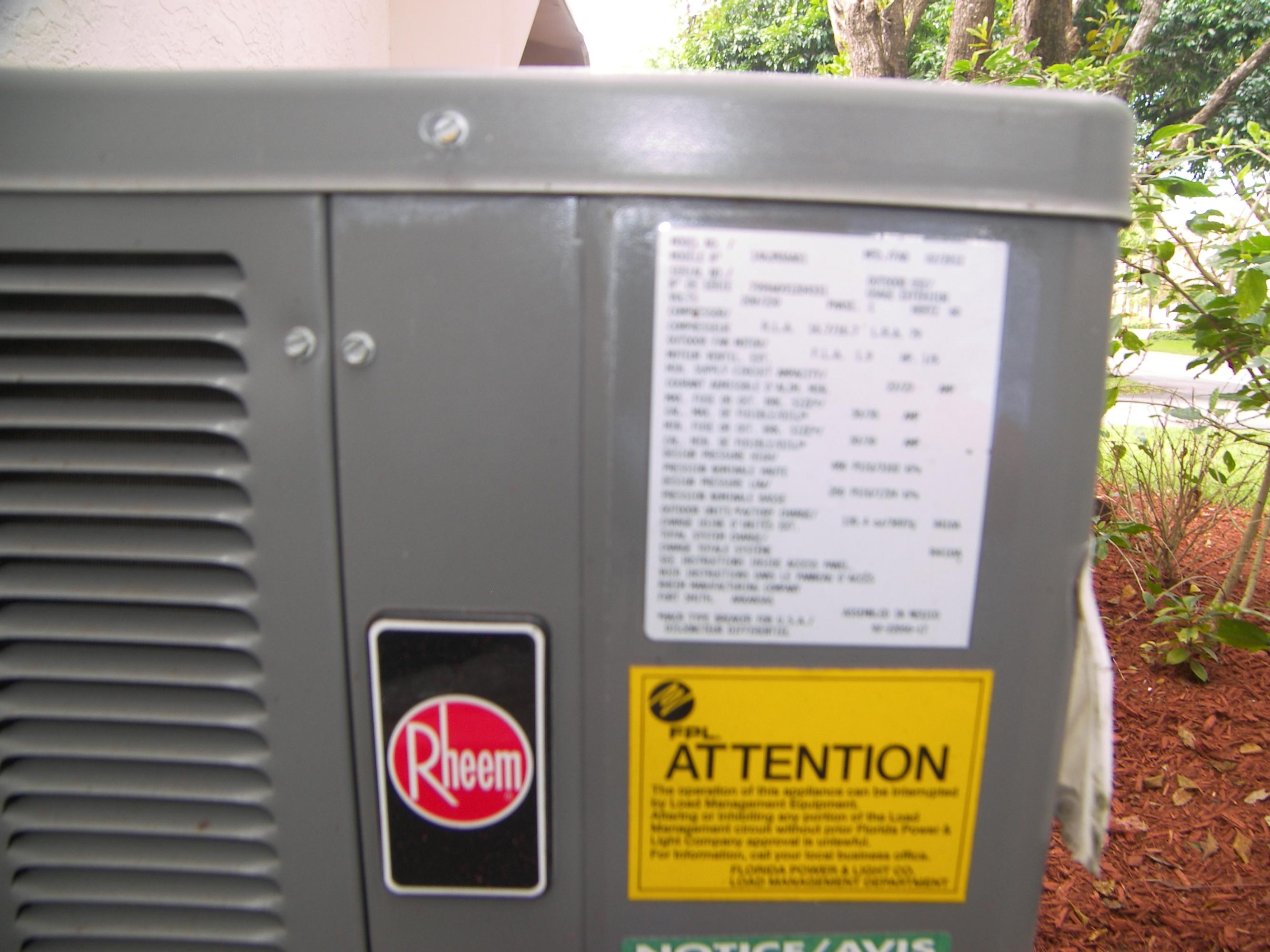 5780 Coach House Circle, Unit A Boca Raton, FL 33486 - Photo 28 of 37 Rheem 3-Ton A/C-2012
