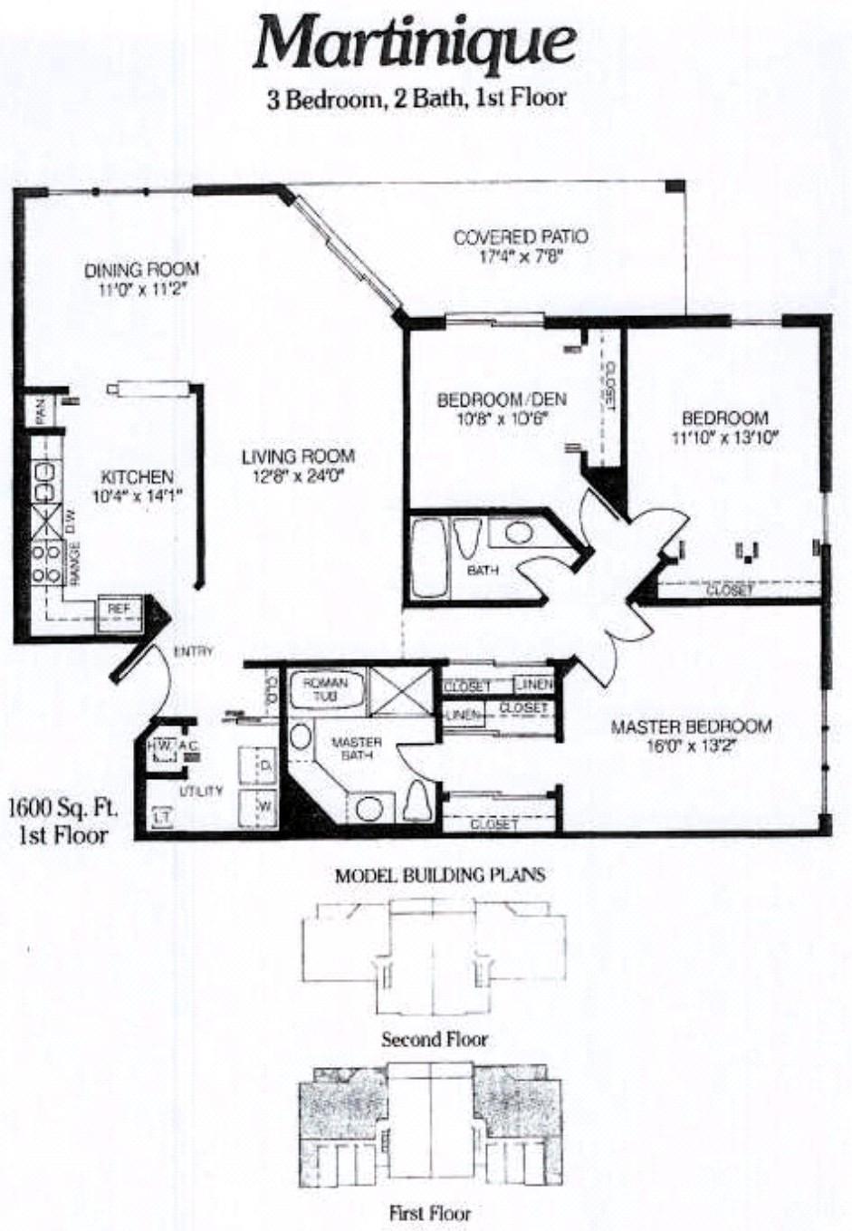 5780 Coach House Circle, Unit A Boca Raton, FL 33486 - Photo 37 of 37 Martinique Floor Plan-Flipped