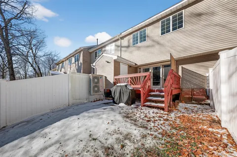 a view of a house with a snow on the house