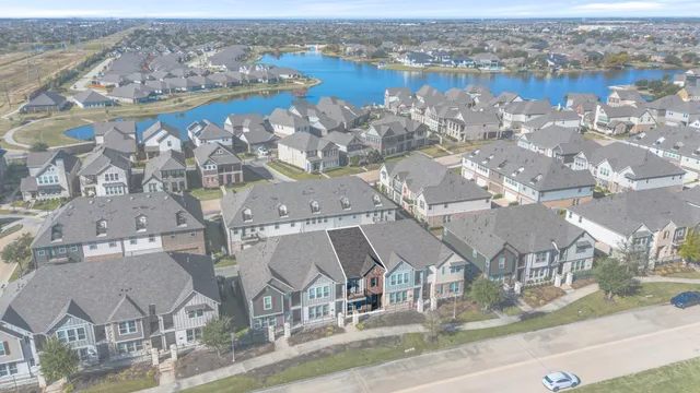 an aerial view of multiple house
