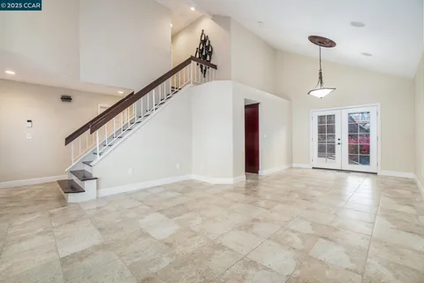 a view of an entryway with a window