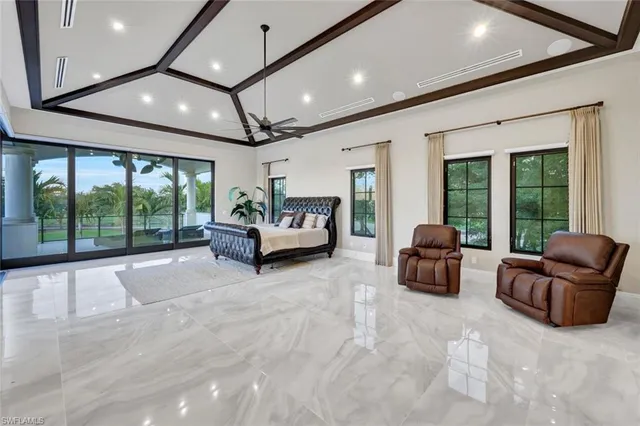 a room with furniture