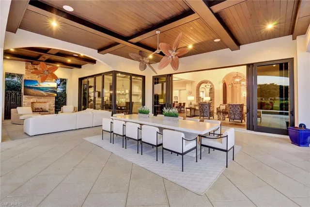 a view of an outdoor sitting space