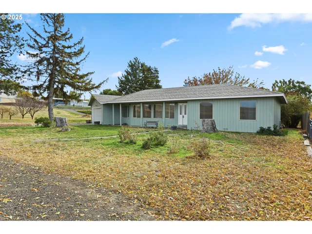 a house view with a garden space