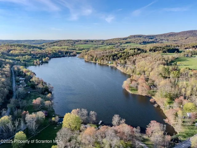 a view of a lake with a mountain