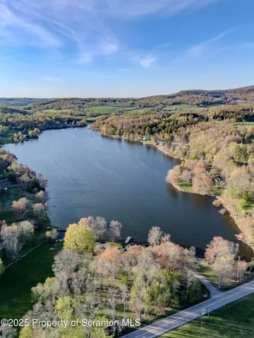 a view of a lake with a mountain