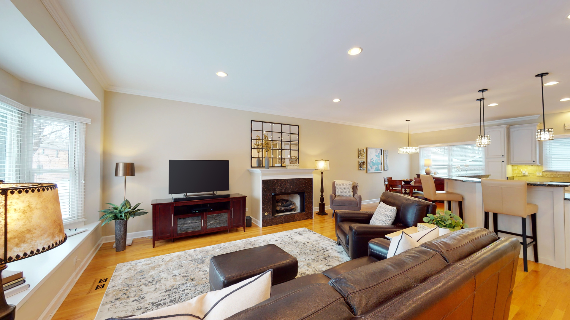S564 Old York Road Elmhurst, IL 60126 - Photo 4 of 41 a living room with fireplace furniture and a flat screen tv