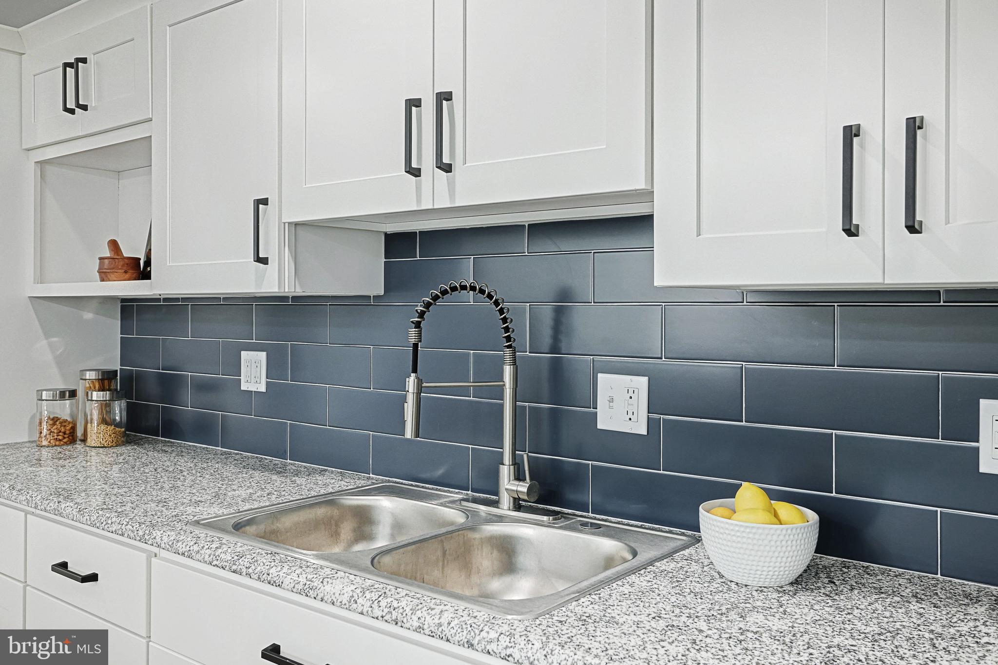 1734 Hametown Road Glen Rock, PA 17327 - Photo 15 of 40 Double sink, beautiful blue subway tile backsplash