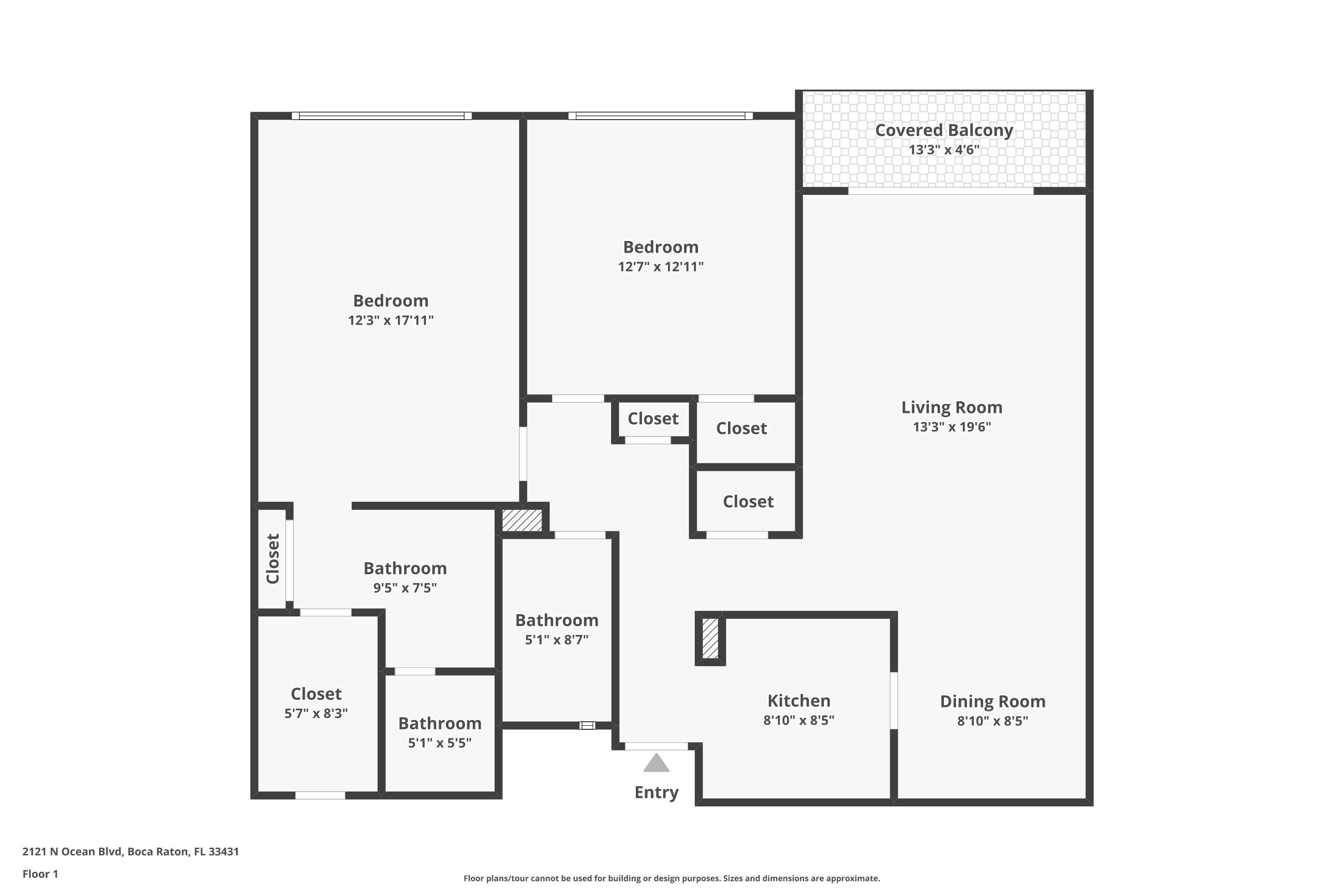 2121 North Ocean Boulevard, Unit 1604E Boca Raton, FL 33431 - Photo 48 of 48 Floor Plan