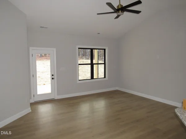 an empty room with a window