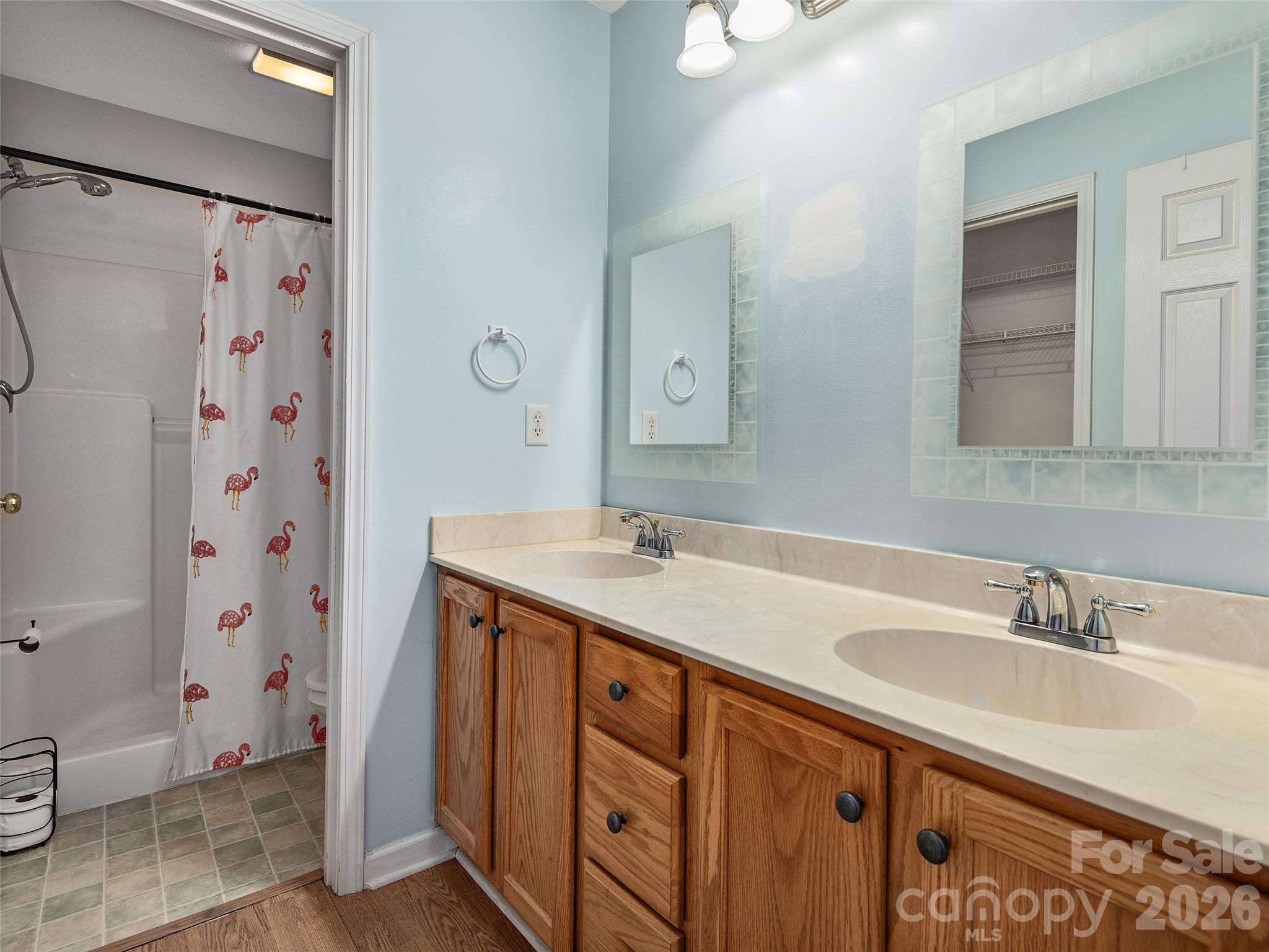88 Wiltshire Circle Fletcher, NC 28732 - Photo 13 of 16 a bathroom with a sink double vanity and a mirror