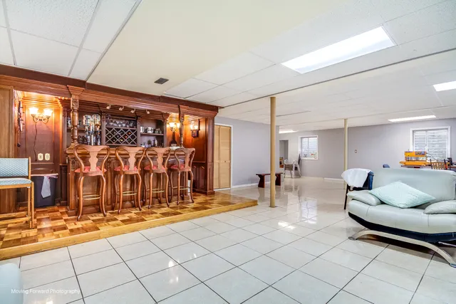 a room with lots of gym equipment