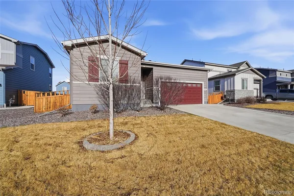 a house with trees in front of it