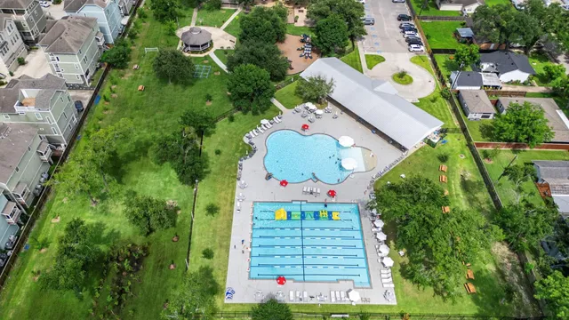 an aerial view of multiple house