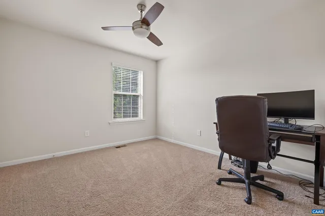 a view of workspace with fan
